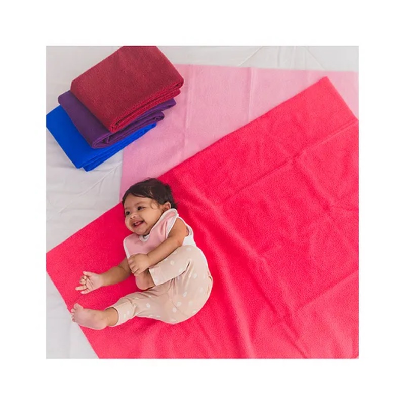 TIDY SLEEP Waterproof Baby Bed Protector Dry Sheet For New Born Babies- Hot Pink (Large)