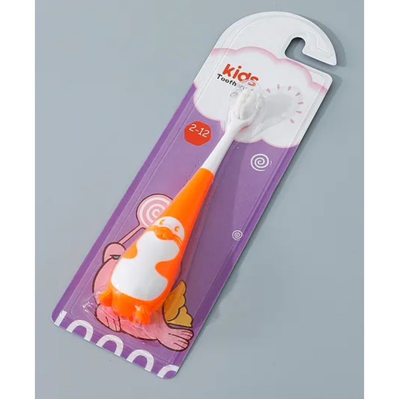 Tooth Brush with Ultra Soft Bristles Seal Fish Design – Orange