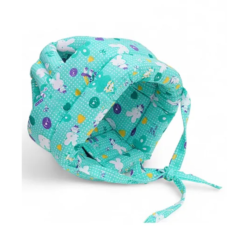 VOIDROP Baby Safety Cotton Helmet Toddler Head Protection Head Cushion Breathable Helmet – Bunny Print (Green)