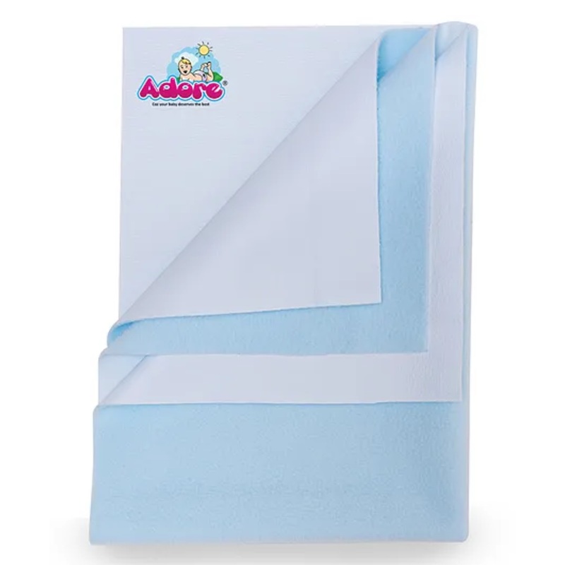 Adore Advanced Insta Dry Water Absorbent Baby Bed Protector Sheet Small – Blue