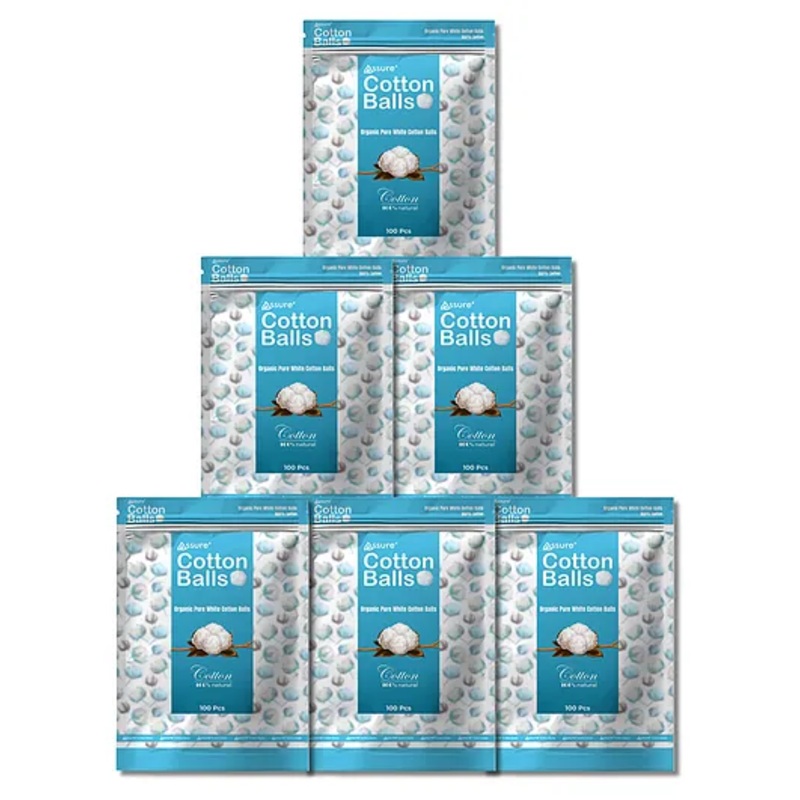 Assure Cotton Balls 100pc Pack of 6