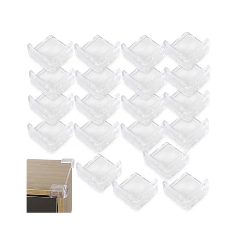 Bembika Baby Safety Corner Protector Edge & Corner Guards L-Shaped L Square 20 Pieces – White