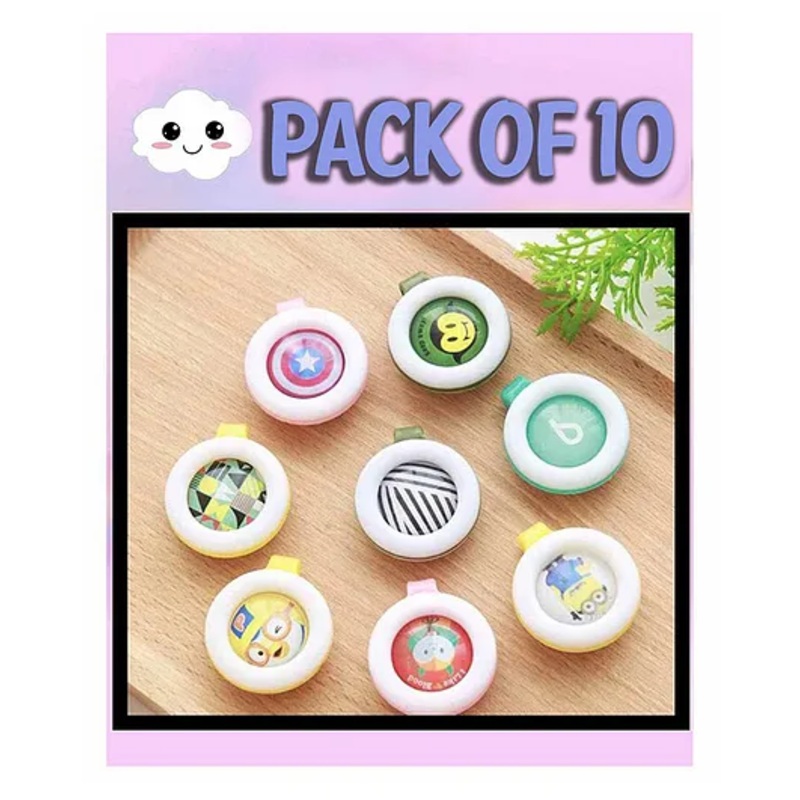 Boxot Impex Reusable Mosquito Repellent Badge Pack of 10 – (Colors May Vary)