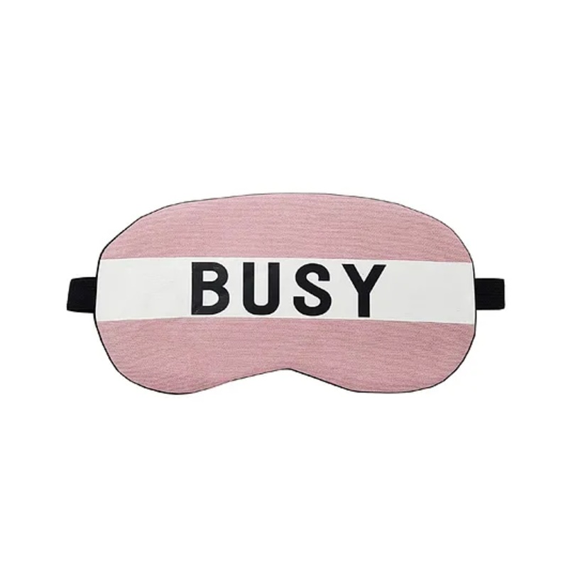 Jenna Busy Pink Printed Sleeping Eye Mask