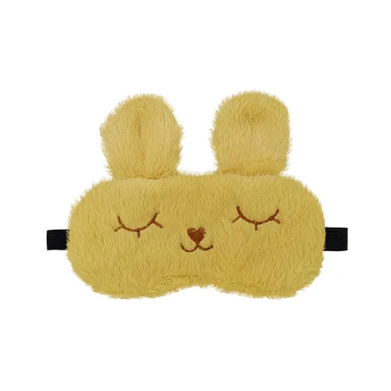 Jenna Fur Bunny Cream Cute Sleeping Eye Mask