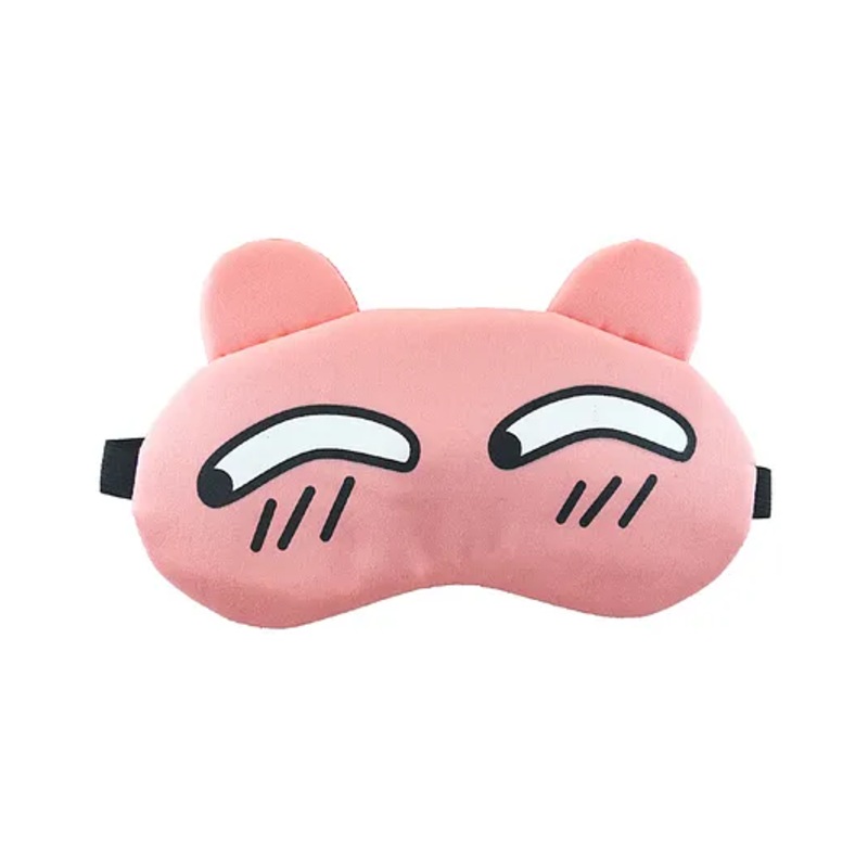 Jenna Line Printed Sleeping Eye Mask – Pink