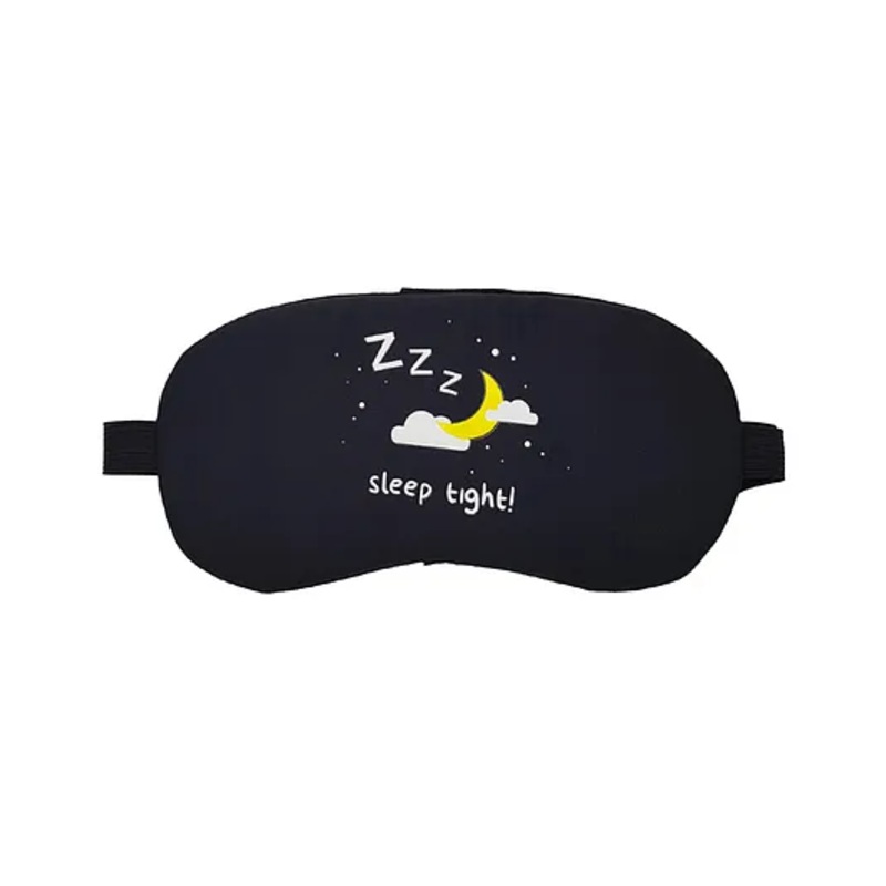 Jenna Sleep Tight Printed Sleeping Eye Mask – Black