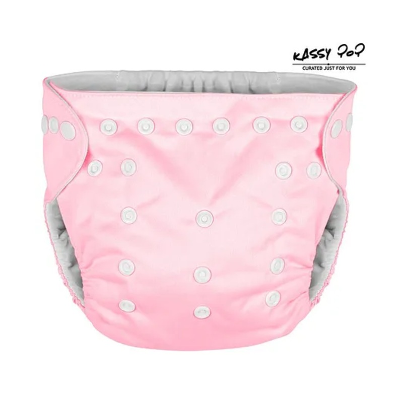 Kassy Pop Reusable Diaper Cover With Cotton Insert – Light Pink