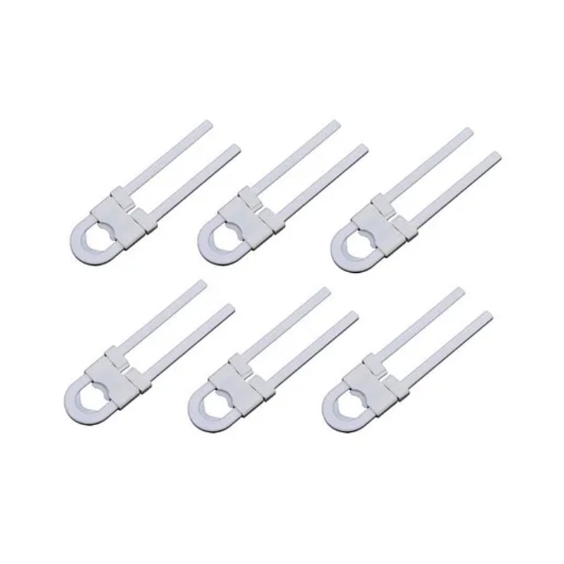 Syga U Shaped Sliding Child Safety Cabinet Locks Grey – Pack of 6