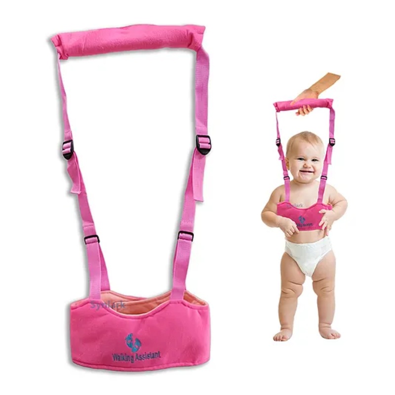 Synlark Baby Moon Walk Walker Jumper Bouncer Infant Toddler Jogging Training Belt Assistant – Pink