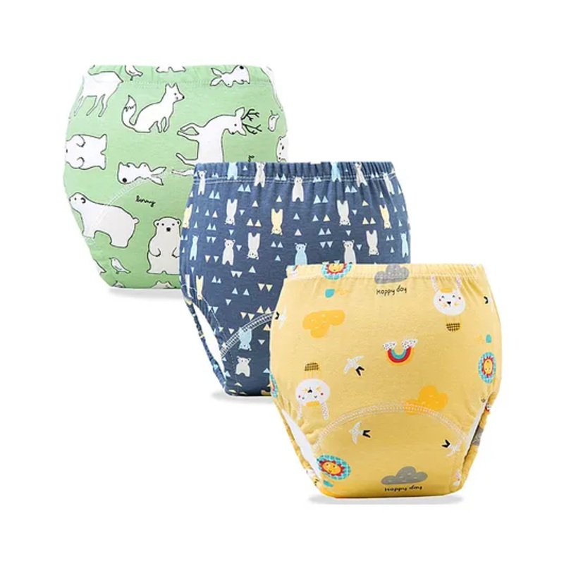 Bembika Babies Cotton Potty Training Pants, Printed Design Pack 3 M Size – Multicolor