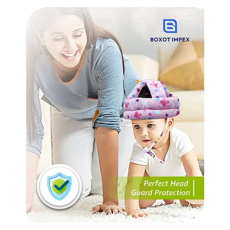 BOXOT IMPEX Adjustable Cushioned Baby Safety Helmet (color may vary)H-9