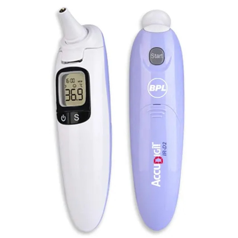 BPL Medical Technologies Accudigit IR-D2 Non Contact Infrared Thermometer – Fast & Accurate Forehead Thermometer for Adults & Kids (White)