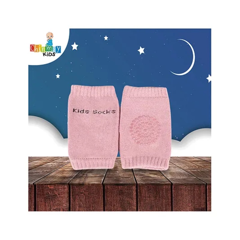 Chinmay Kids Anti-Slip Padded Stretchable Elastic Cotton Soft Comfortable Knee Pads – Pink