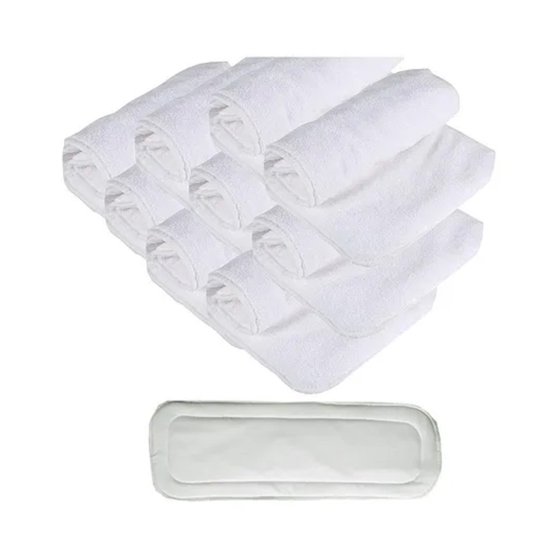 DOMENICO Wet Free Cloth Nappies Inserts Pack 10 – White