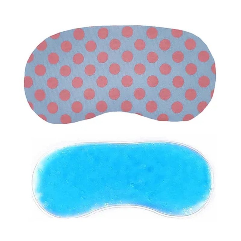 Jenna Sleeping Eye Mask With Cooling Gel Polka Print – Pink Blue