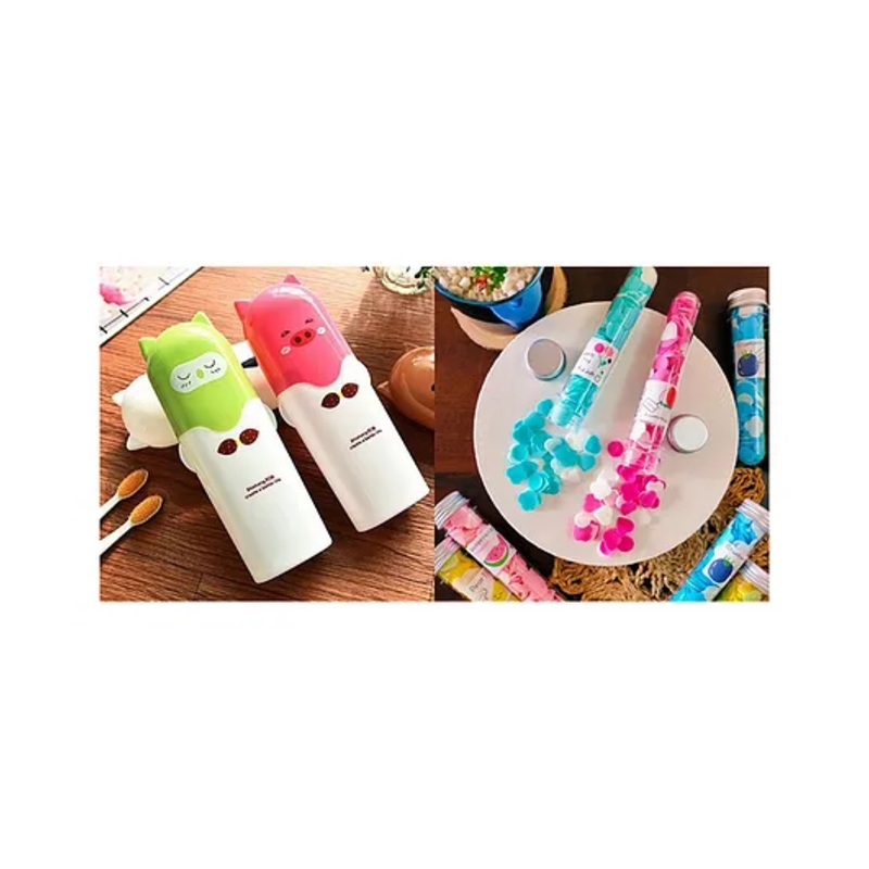 Ortis Oral Care Storage Case and Travel Mini Soap Paper (Colour & Print May Vary) (Pack of 2)