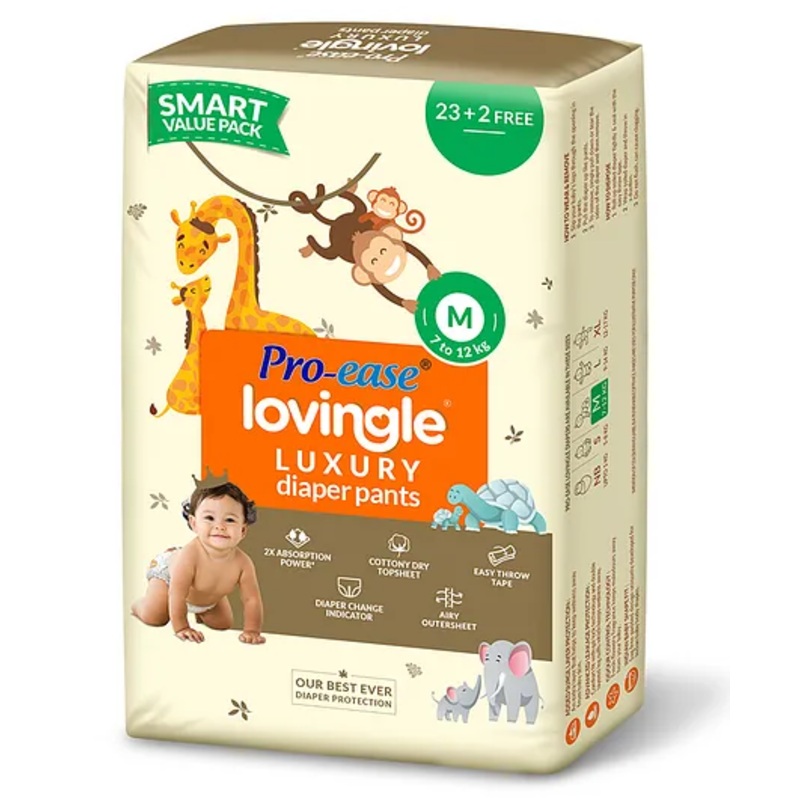 Pro-ease Lovingle Luxury Diaper Pants Medium – 25 pieces