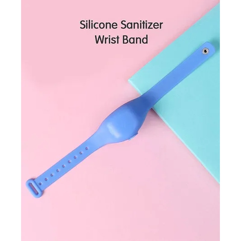 Silicone Sanitizer Refillable Wrist Band – Sky Blue