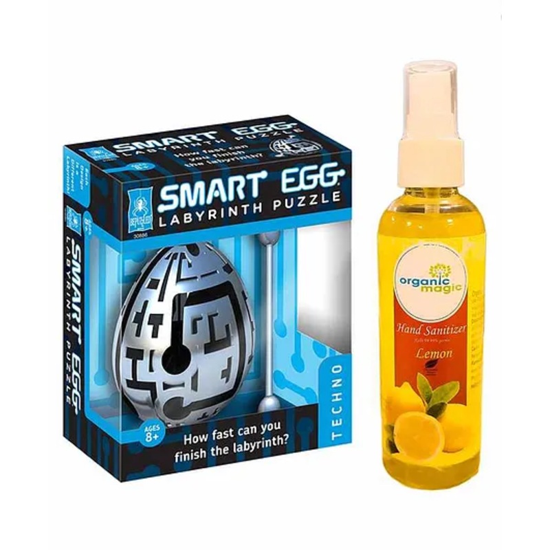 Smart Egg Labyrinth Puzzle & Organic Magic Hand Sanitizer – Multicolor