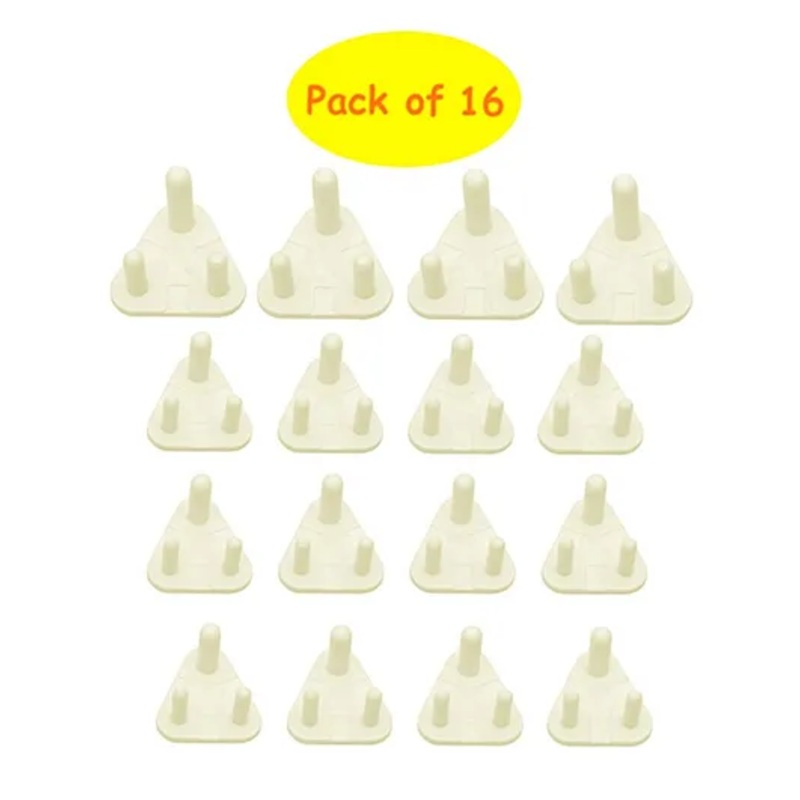 Syga Indian Plug Non Inflammable Electrical Socket Cover Cream – Pack of 16