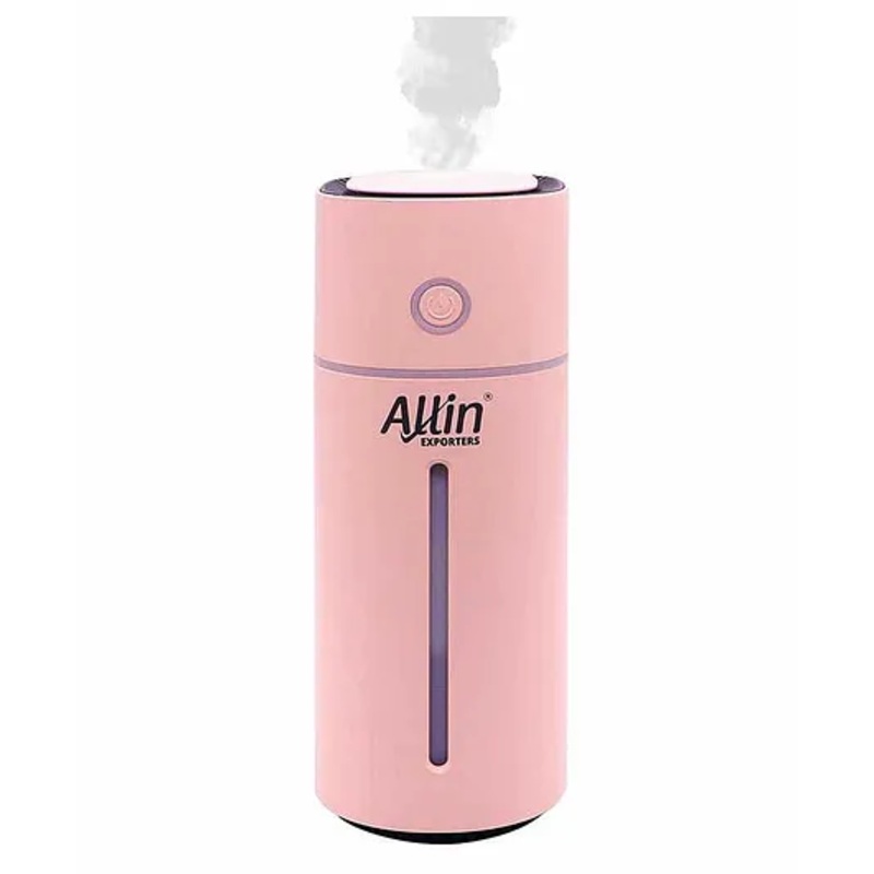 Allin Exporters Mini Ultrasonic Humidifier With LED Lights Pink – 160 ml