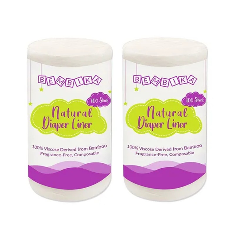 Bembika Bamboo Cloth Diaper Insert Liner Pack of 2 – 200 Pieces Each