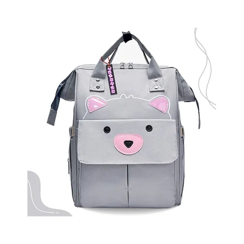Bembika Multipurpose Backpack Style Diaper Bag – Bear Grey