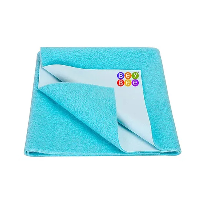 BeyBee Cotton Baby Bed Protecting Mat Premium Dry Sheet Medium  – Blue