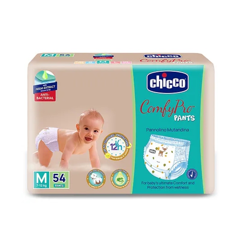 Chicco Comfypro Diaper Pants Medium – 54 Pieces