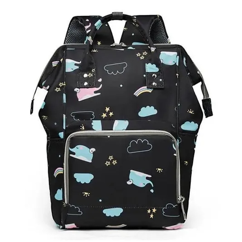 House of Quirk Baby Diaper Bag Elephant Print – Multicolor