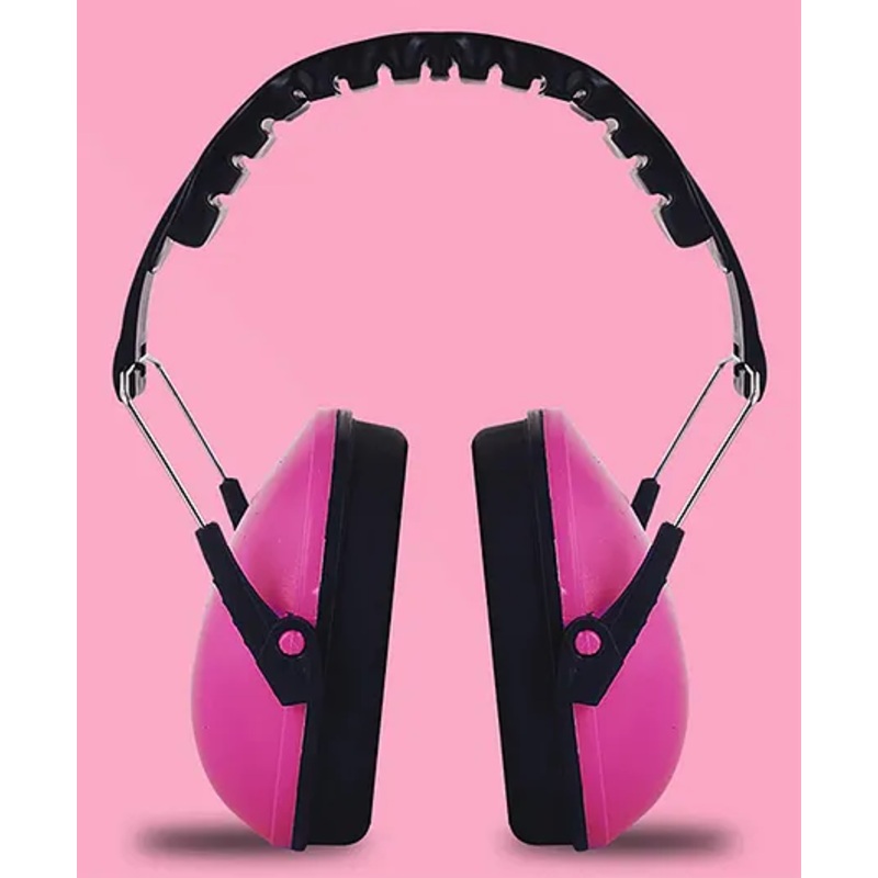 SYGA Children’s Noise Reduction Earmuffs, Head-Mounted Soundproof Earmuffs for Learning, Reading, Sleeping, and Airport Use(Rose Red)