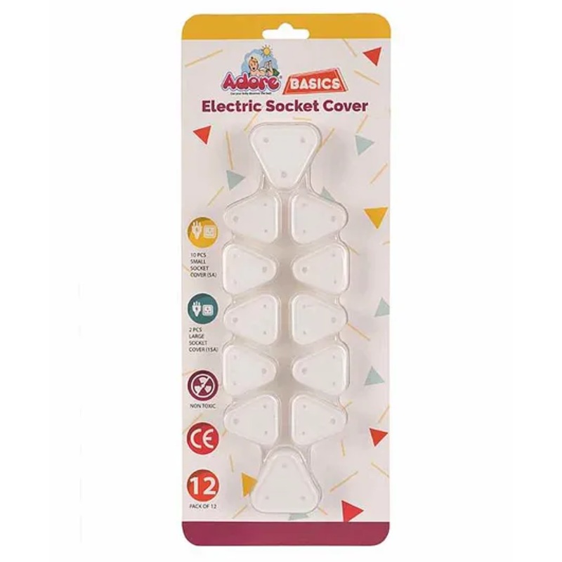 Adore Basics Electric Socket Cover Pack of 12 – White