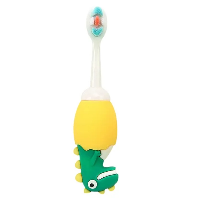 Adore Cute Dino Kids Toothbrush with Nano Bristles- Multicolor