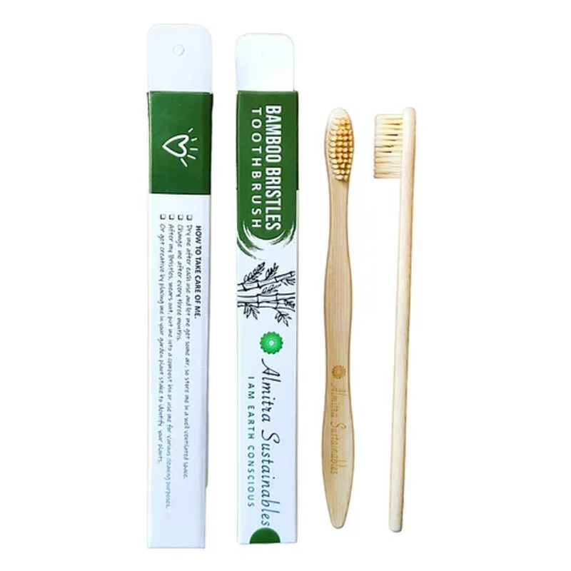 Almitra Sustainables Bamboo Bristle Toothbrush (Pack of 2)