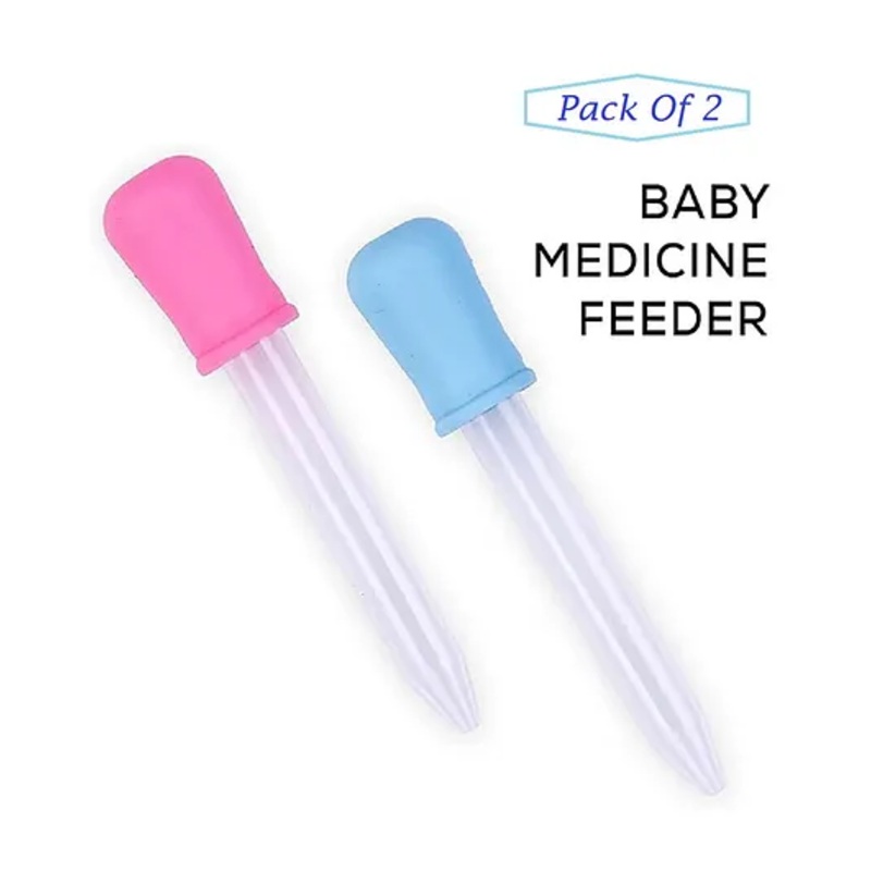 Baby Miniature Silicone and Plastic Eye Dropper Water Liquid Medicine Dropper for Kids Children – PACK OF 2 – COLOR MAY VARY