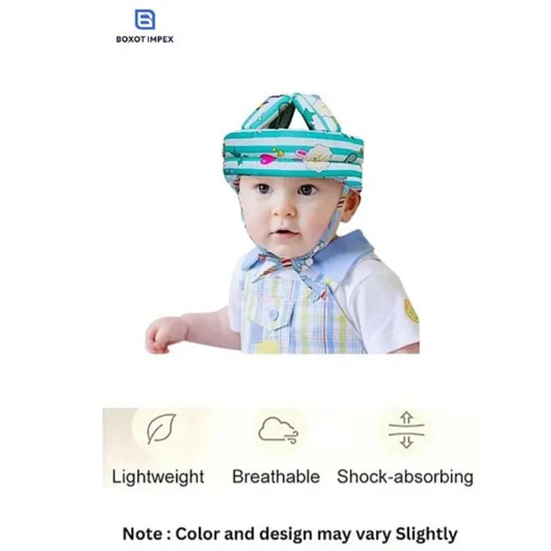 BOXOT IMPEX Adjustable Cushioned Baby Safety Helmet (color may vary)H-10