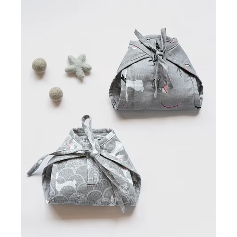 Cocoon Care Unisex Bamboo Muslin Multicolour cloth nappy with extra padding for Baby (Pack of 2) 0 To 6 Months