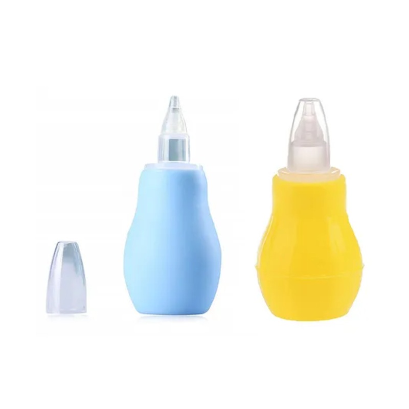 Enorme Baby Silicone Nose Cleaner Nasal Aspirator for Babies Pack of 2- Blue and Yellow