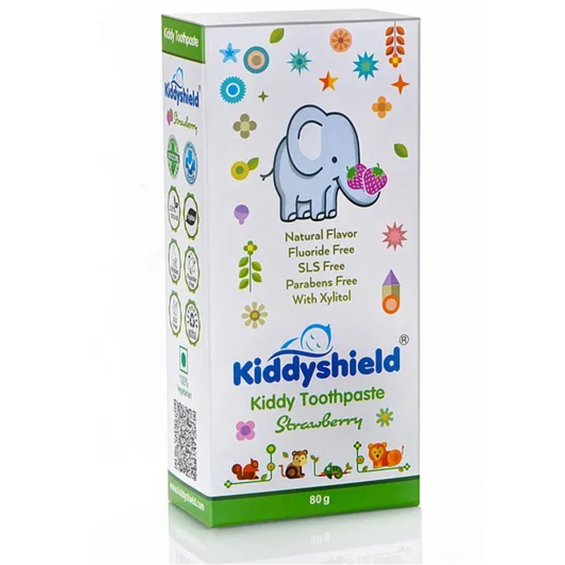 Kiddyshield Baby Toothpaste Strawberry For Kids 80 g (Pack of 1)