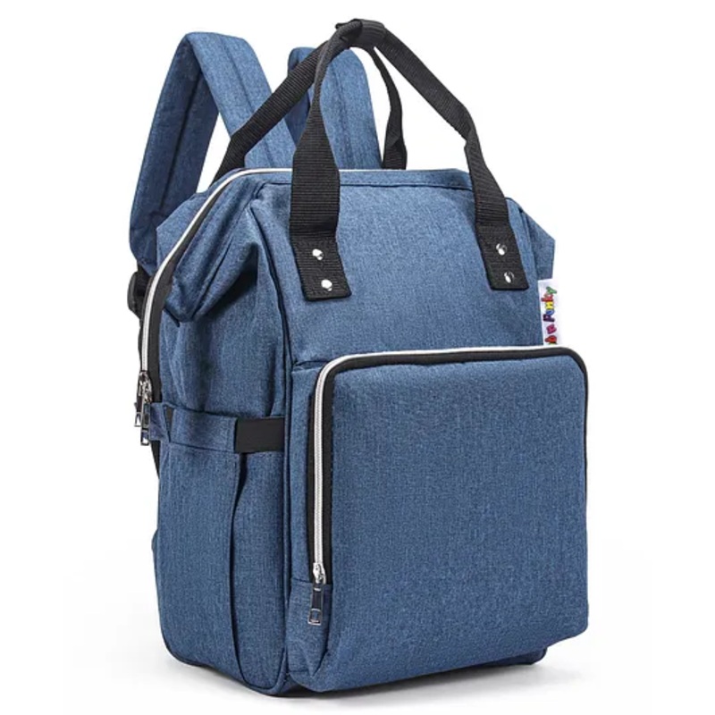 Multiuse Classic Solid Diaper Backpack – Blue