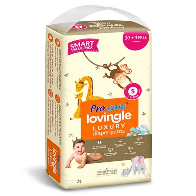 Pro-ease Lovingle Luxury Diaper Pants Small – 34 pieces