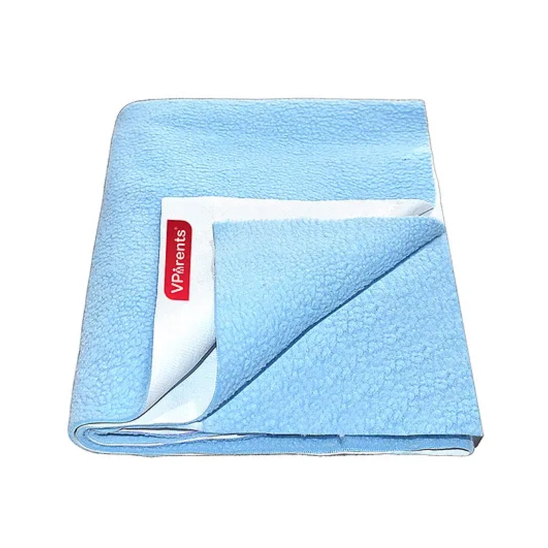 VParents Water Proof Baby Bed Protector Reusable Dry Sheet Medium –  Blue