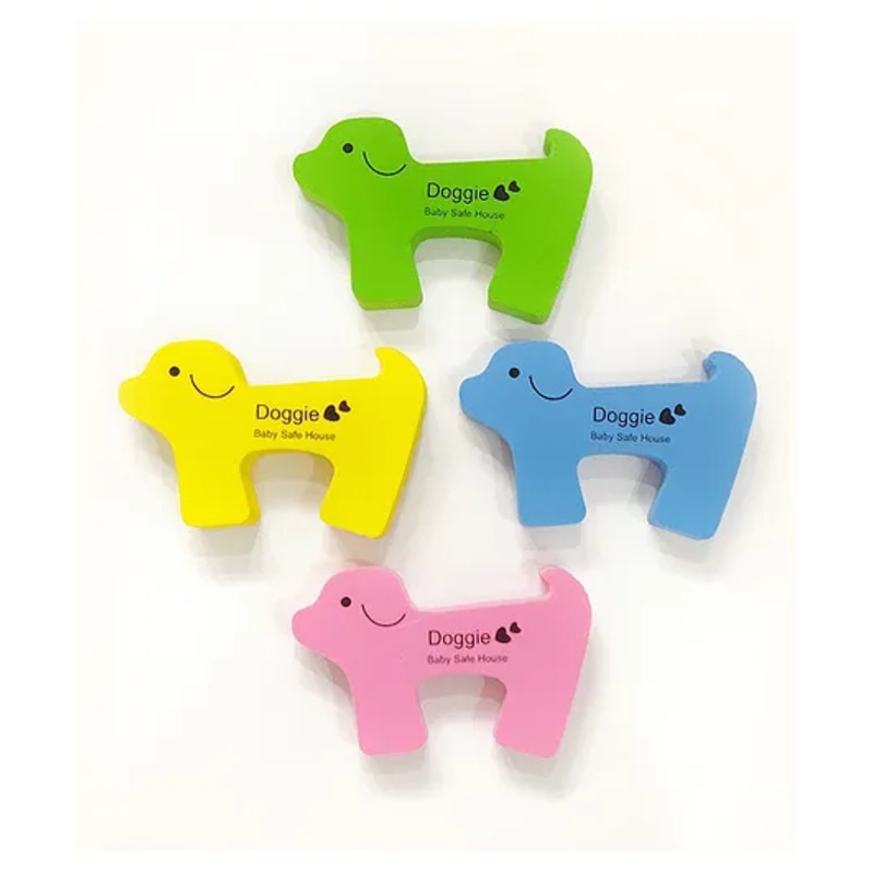 BabySafeHouse Finger Pinch Door Guard in Doggie Shape Pack of 8 – Multicolour
