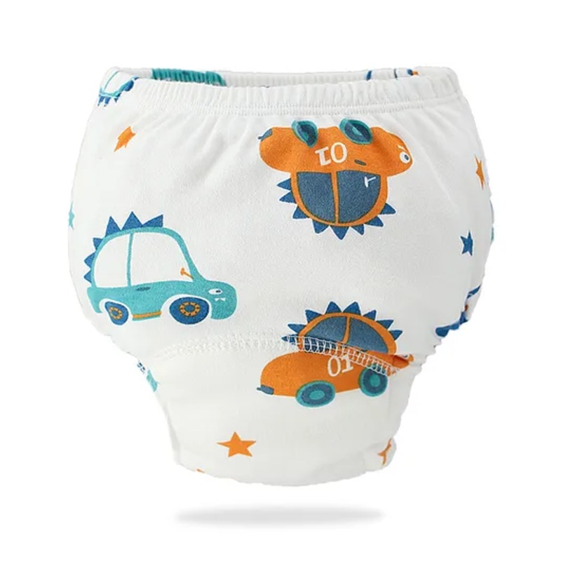 Bembika Babies Cotton Potty Training Pants Car Printed Large – White