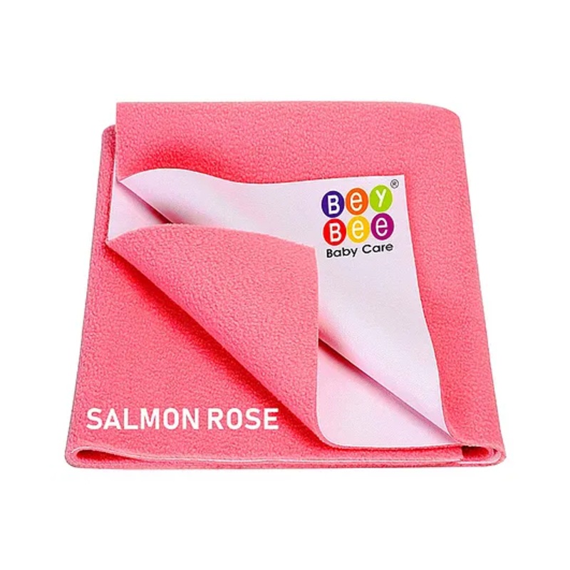 BeyBee Cotton Baby Bed Protecting Mat Small – Salmon Rose