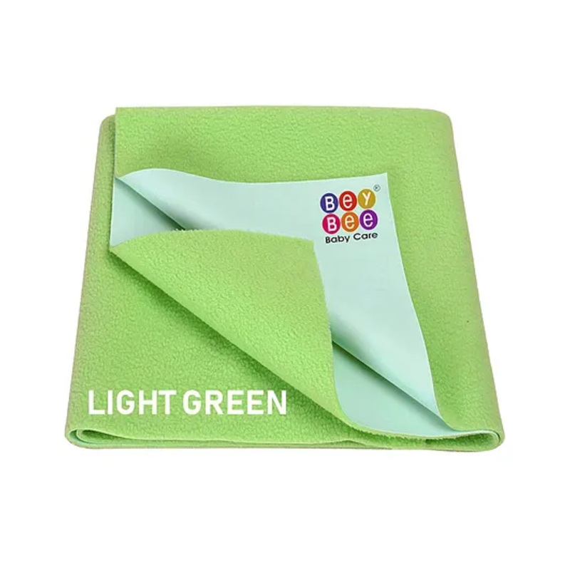 BeyBee Premium Quick Dry Mattress Protector Baby Cot Sheet Medium – Light Green