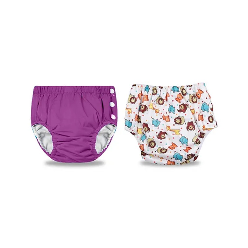 Chinmay Kids Reusable Swimwear Diapers Pack of 2 – Purple & White