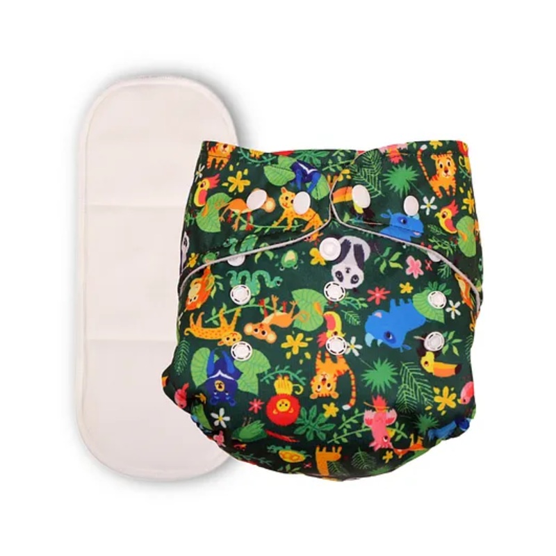 Deedry Cloth Diapers Reusable, Adjustable with Snap Buttons & comes with Insert – Blue