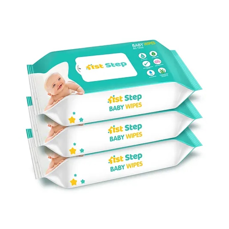 1st Step Baby Wet Wipes Enriched and Aloe Vera and Jojoba Oil Pack of 3- 240 Wipes